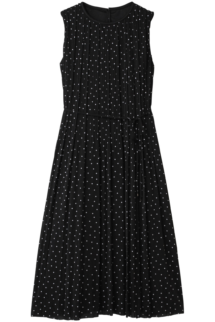 ANAYI ソフトジャージドットプリーツワンピース (ブラック, 38) アナイ ELLE SHOP ANAYI ソフトジャージドットプリーツワンピース (ブラック, 38) アナイ ELLE SHOP