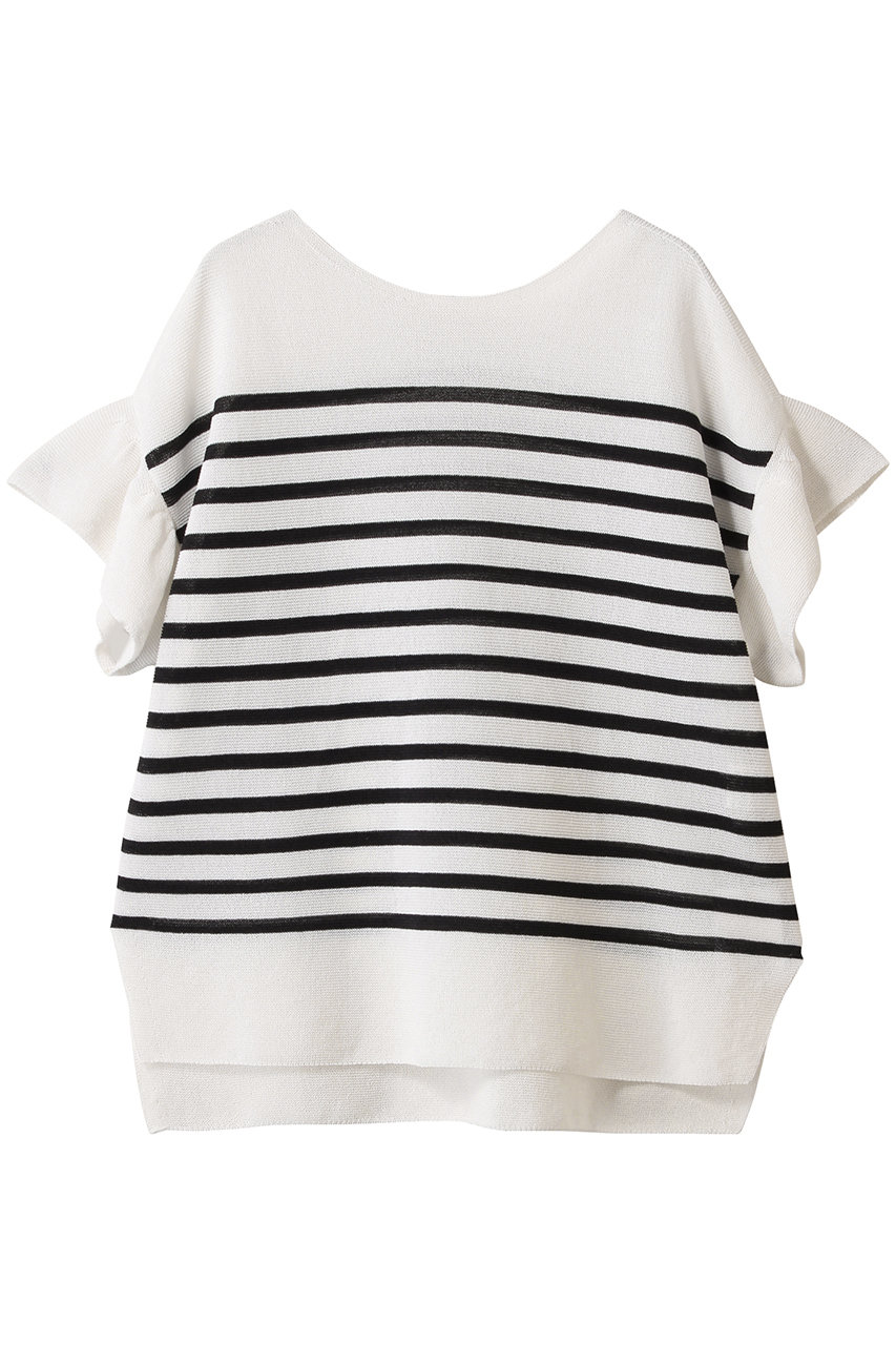 アナイ/ANAYIの和紙ガーター2WAYチュニックプルオーバー(ホワイト×ブラック/10252816740-85-380)