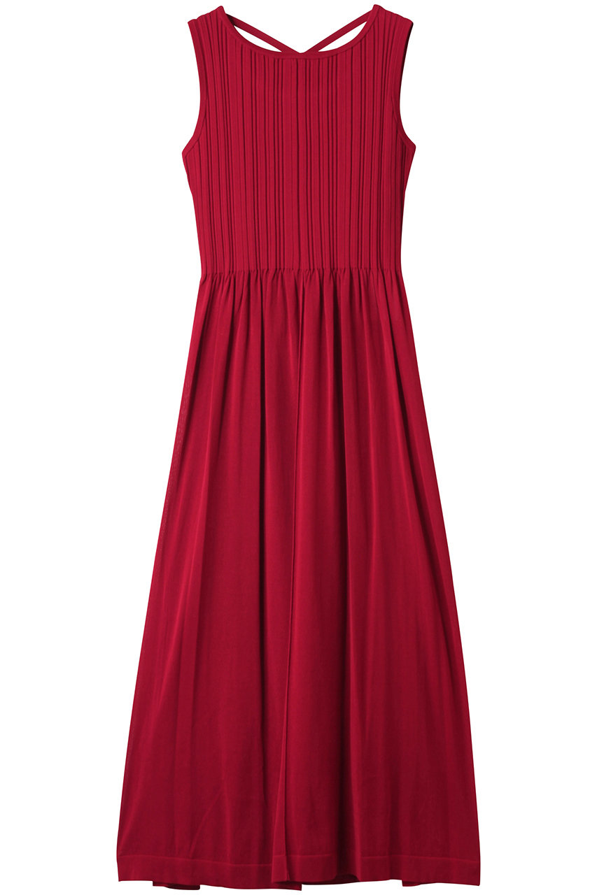 ANAYI ランダムリブロングワンピース (レッド, 38) アナイ ELLE SHOP