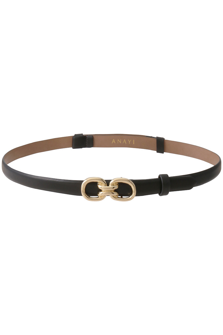 アナイ/ANAYIのダブルバックルスライドBELT(チャコールグレー/10252618040-94-010)
