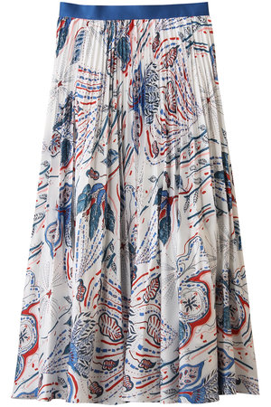 アナイ/ANAYIのボタニカルペイズリープリーツスカート(110700/110703)