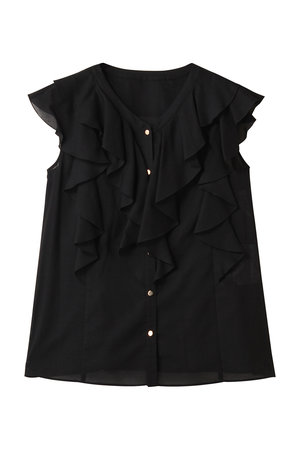 アナイ/ANAYIのボイルフリルブイネックブラウス(110400/110402)