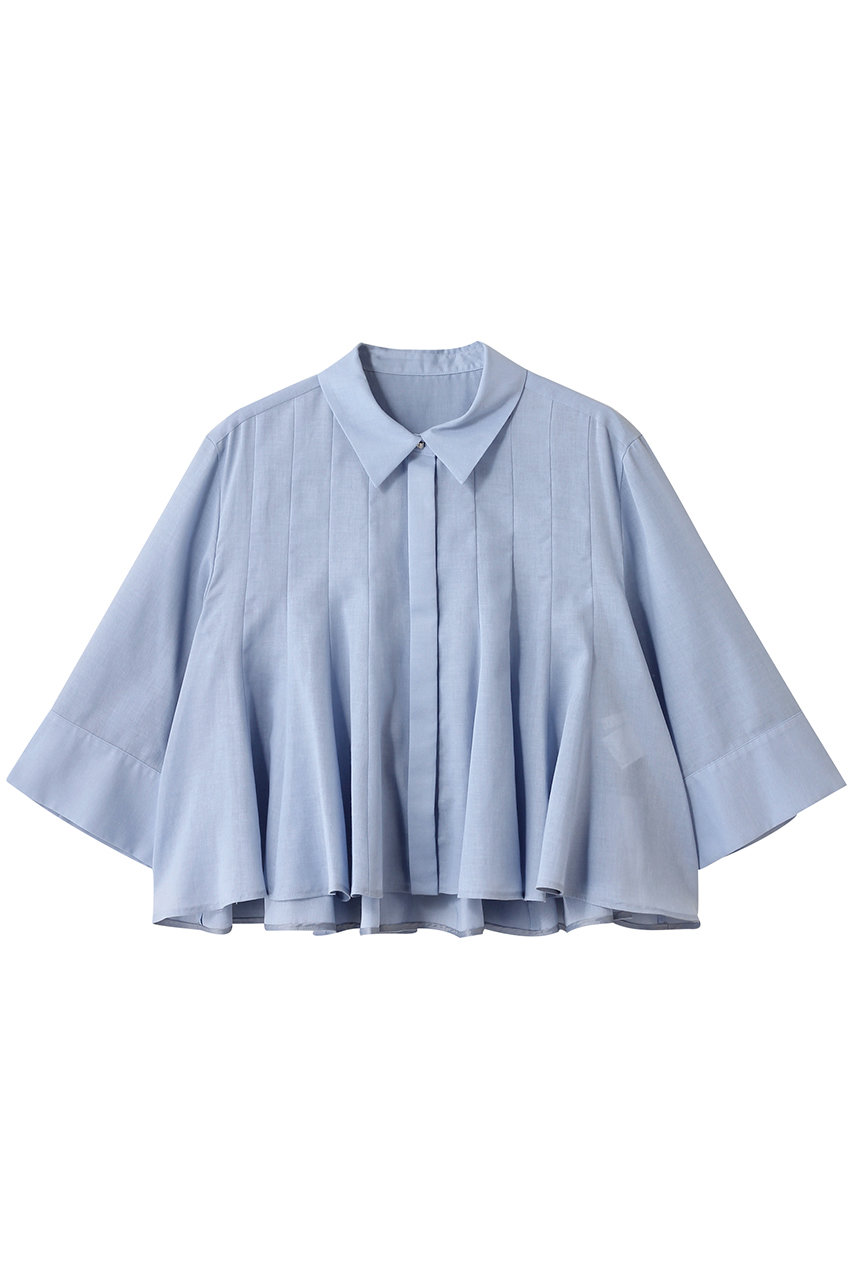 ANAYI ボイルタックシャツブラウス (サックス, 38) アナイ ELLE SHOP ANAYI ボイルタックシャツブラウス (サックス, 38) アナイ ELLE SHOP