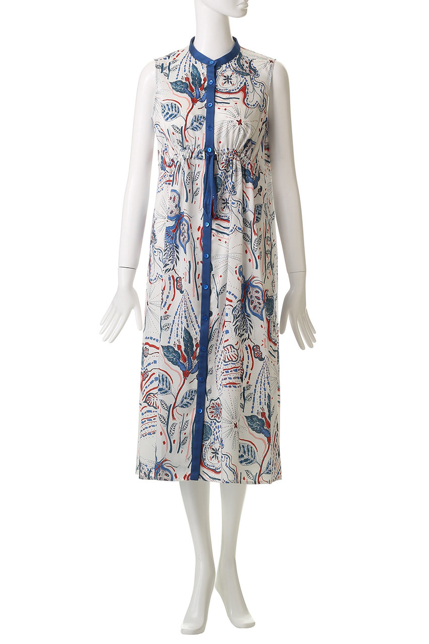 ANAYI(アナイ)｜ボタニカルペイズリードロストワンピース/ブルー