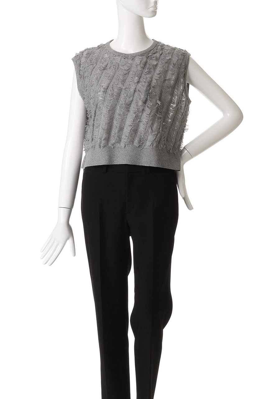 ANAYI(アナイ)｜コットンフリンジバイアスプルオーバー/ホワイト の