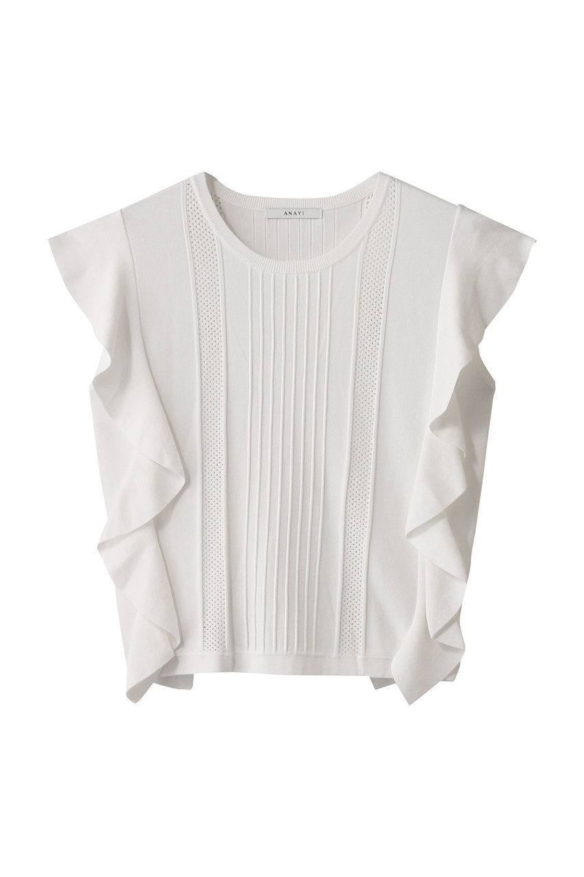 アナイ/ANAYIのビラテラールラッフルプルオーバー(オフホワイト/10252816580-95-380)