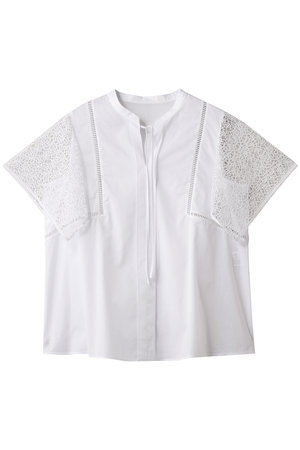 アナイ/ANAYIのケミカルレーススリーブコンビブラウス(110400/110402)