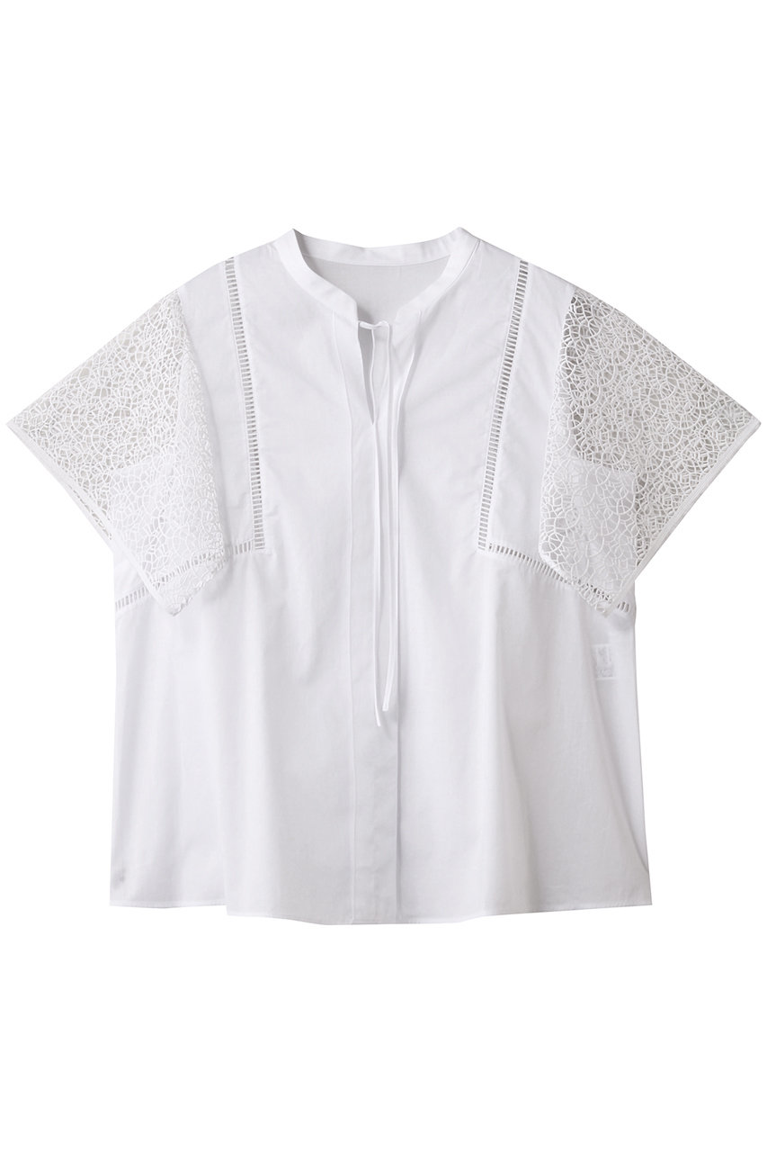 アナイ/ANAYIのケミカルレーススリーブコンビブラウス(ホワイト/10252713460-95-380)