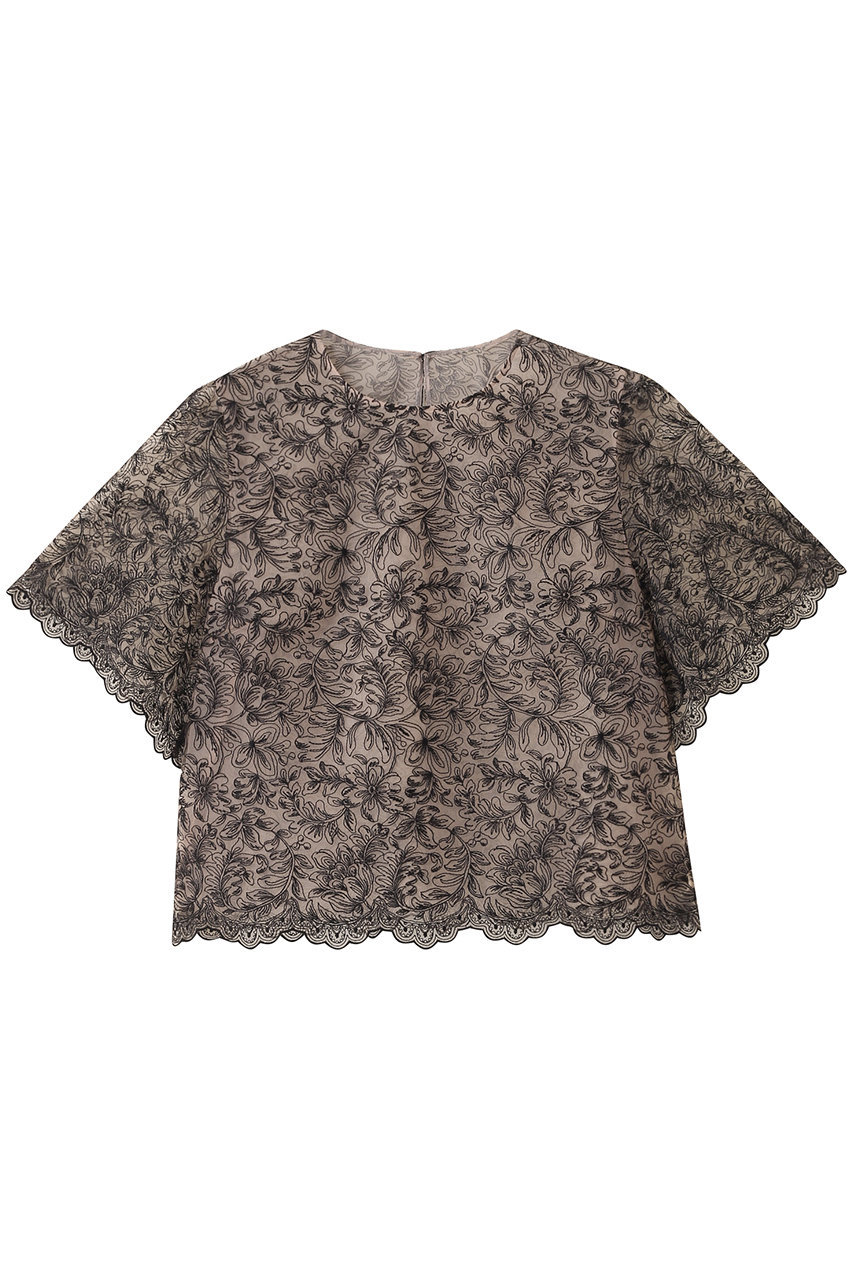 ANAYI レースフラワーチュールTブラウス (ベージュ, 38) アナイ ELLE SHOP ANAYI レースフラワーチュールTブラウス (ベージュ, 38) アナイ ELLE SHOP