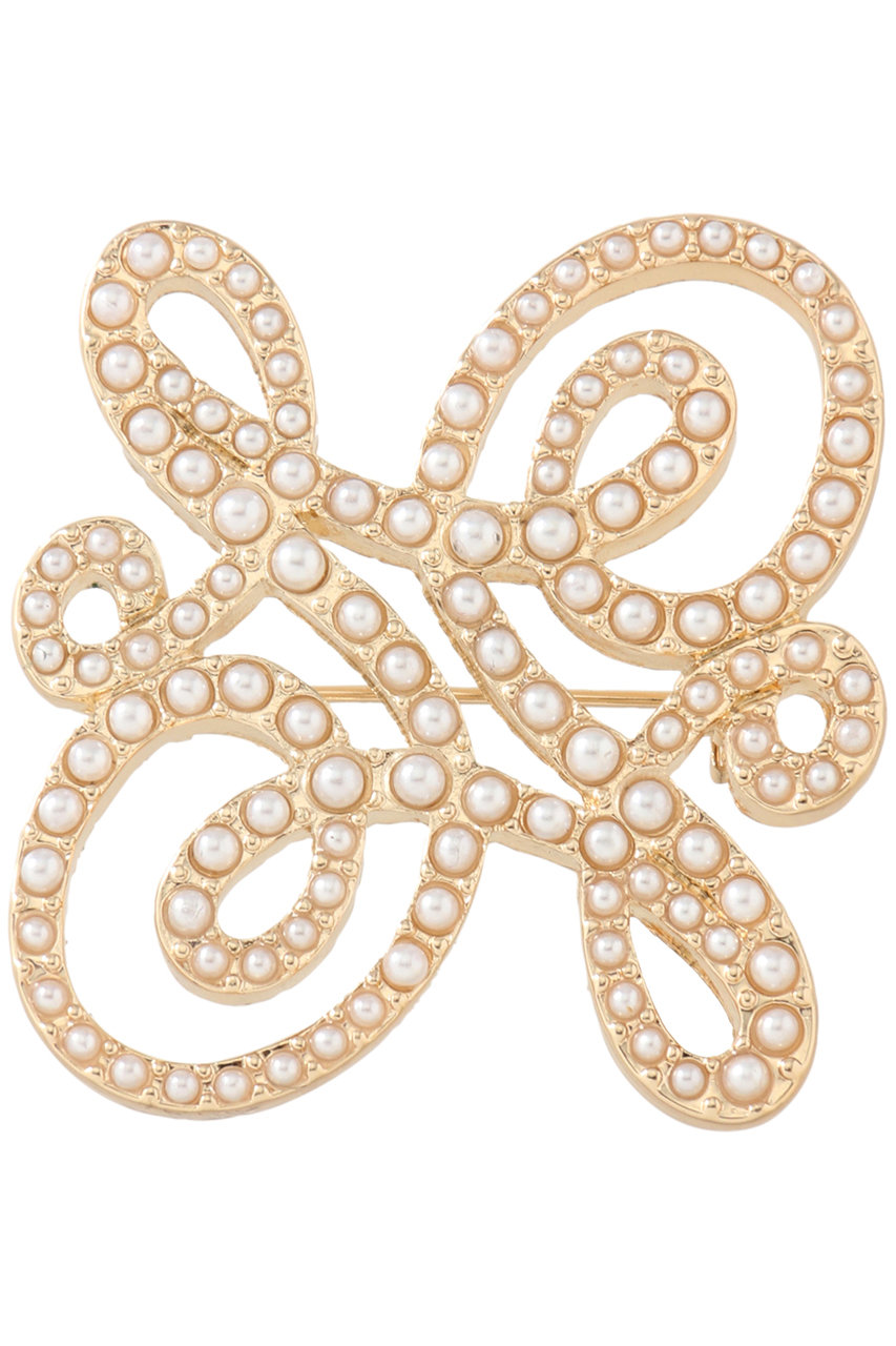 アナイ　ブローチ ANAYI(アナイ)｜ロゴモチーフパールブローチ/オフホワイト の通販