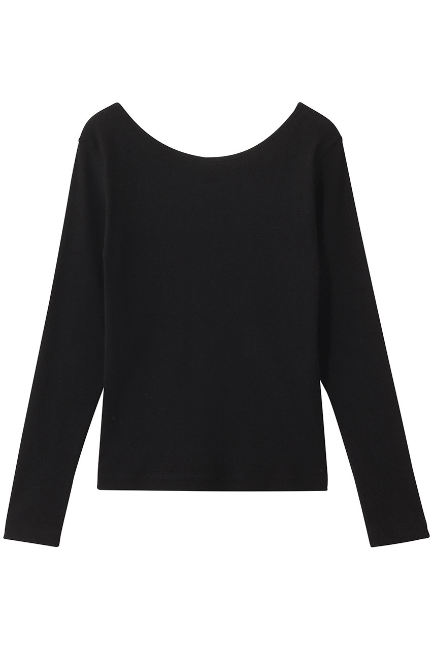 アナイ/ANAYIのコットンテレコボートネックプルオーバー(ブラック/10252815150-95-380)