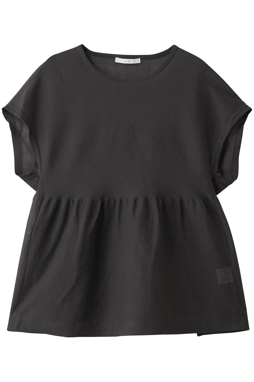 アナイ/ANAYIのシアーケーププルオーバー(チャコールグレー/10252816190-94-380)