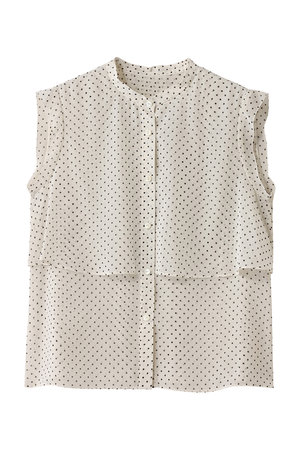 アナイ/ANAYIのドットPTシフォンノースリーブブラウス(110400/110401)