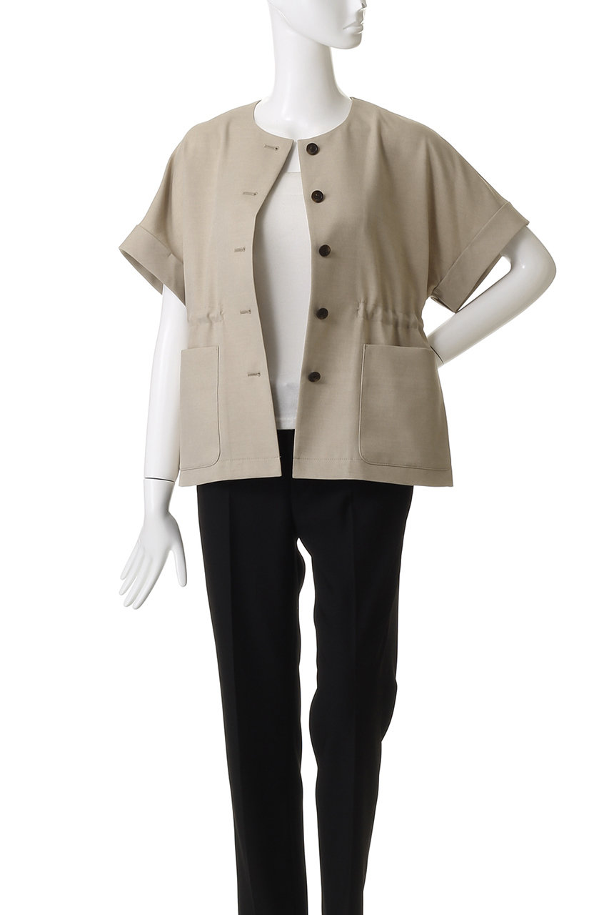 【美品】ANAYI ベージュ ショートジャケット ボタン付き 美品】ANAYI ベージュ ショートジャケット ボタン付き - メルカリ