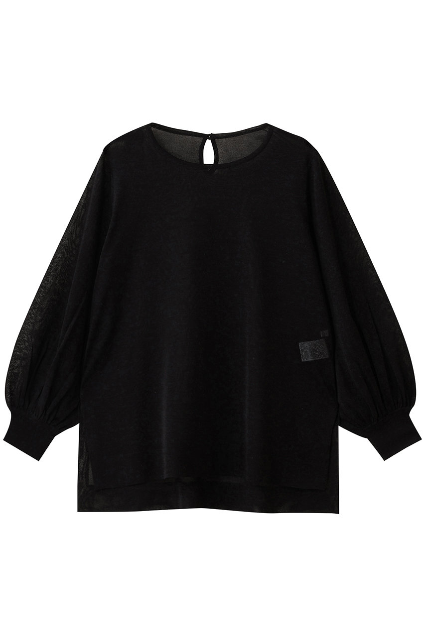 ANAYI シアースリーブクループルオーバー (ブラック, 38) アナイ ELLE SHOP ANAYI シアースリーブクループルオーバー (ブラック, 38) アナイ ELLE SHOP