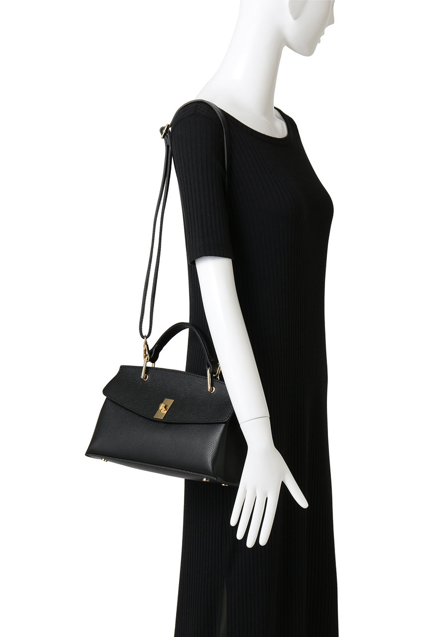 ANAYI(アナイ)｜Iシュリンク革トップハンドルBAG/ブラック の通販