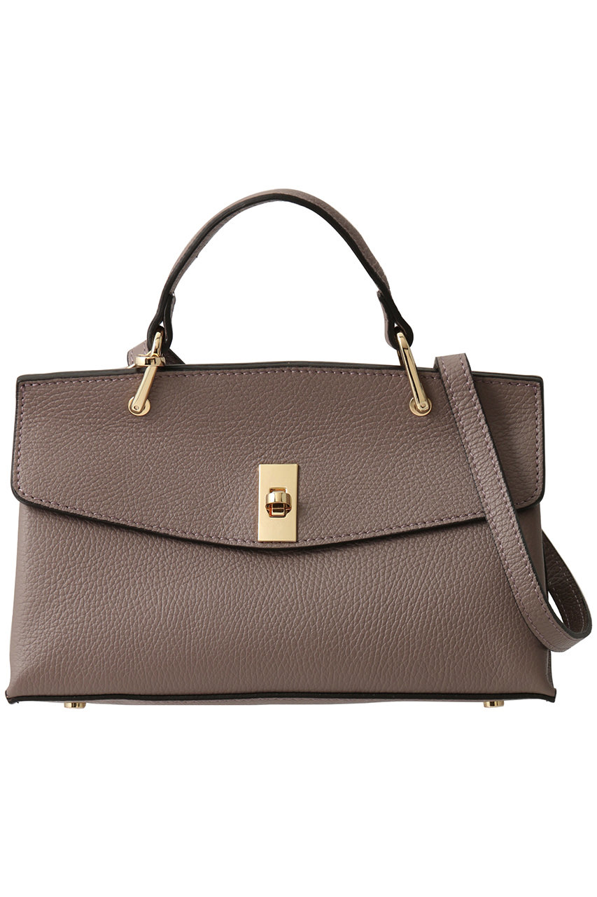 ANAYI Iシュリンク革トップハンドルBAG (グレージュ, 1) アナイ ELLE SHOP ANAYI Iシュリンク革トップハンドルBAG (グレージュ, 1) アナイ ELLE SHOP