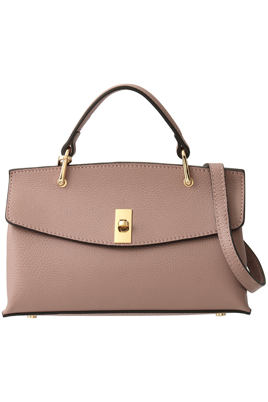 ANAYI Iシュリンク革トップハンドルBAG (ピンクベージュ, 1) アナイ ELLE SHOP ANAYI Iシュリンク革トップハンドルBAG (ピンクベージュ, 1) アナイ ELLE SHOP