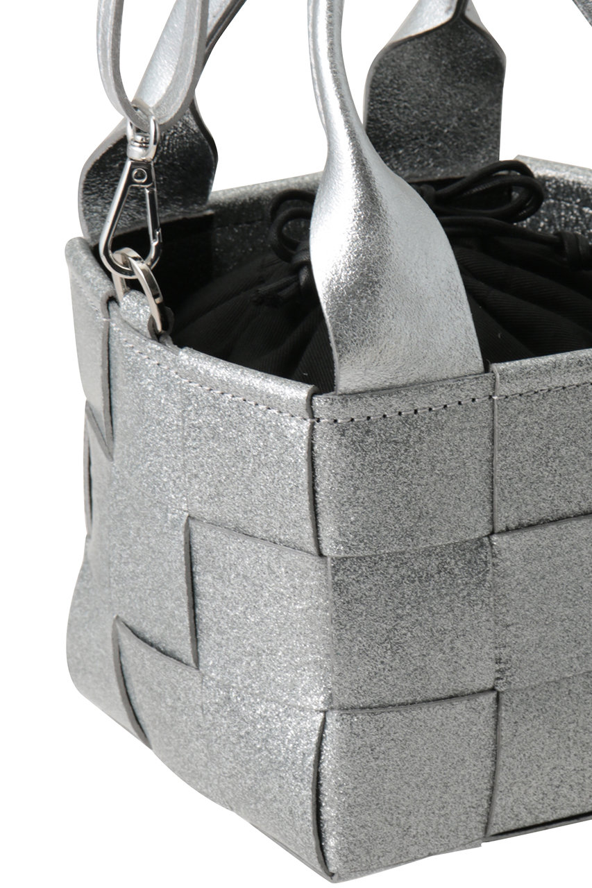 ANAYI(アナイ)｜IイントレチャートメタリックミニBAG/シルバー の通販