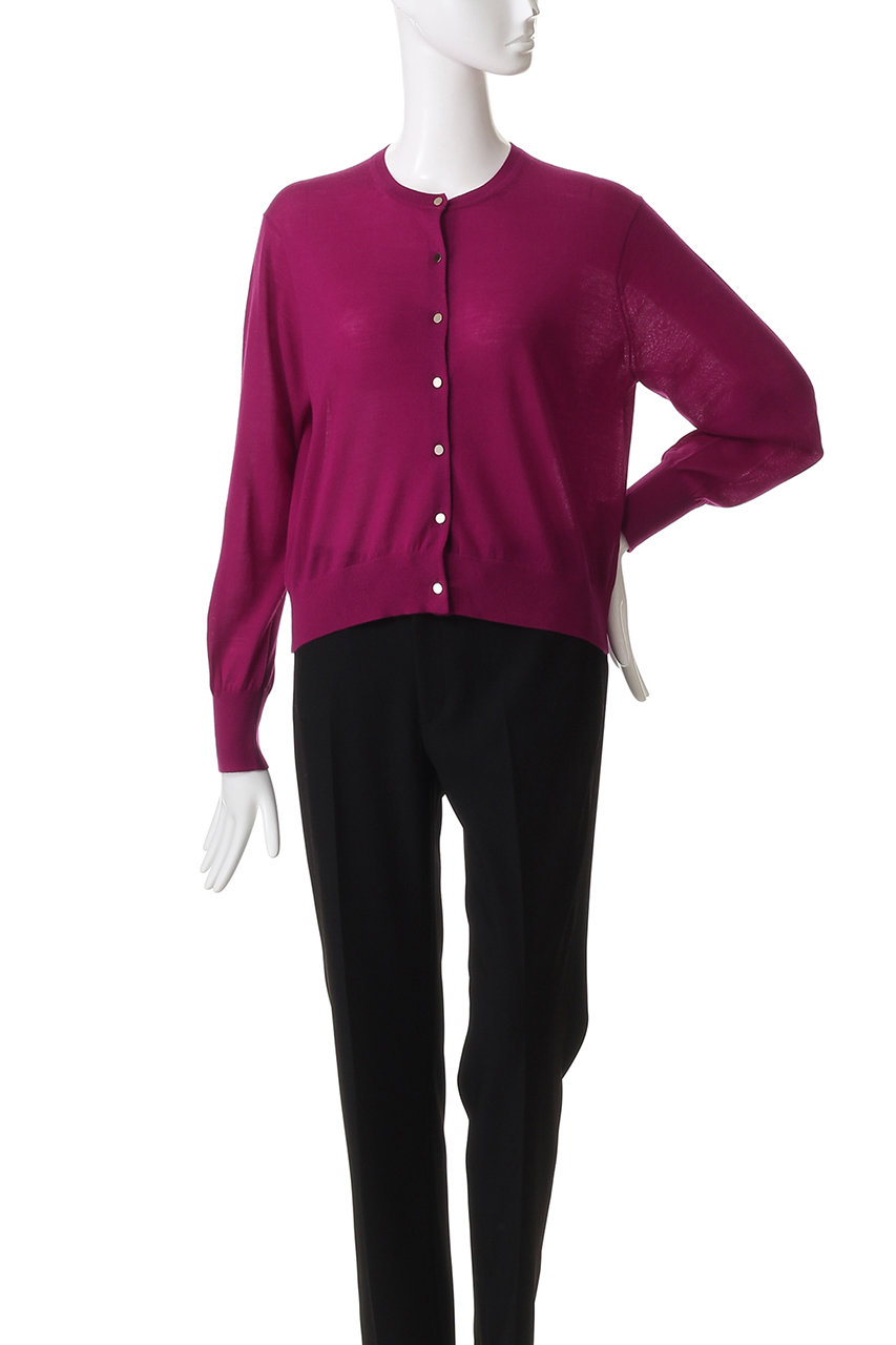 ANAYI(アナイ)｜スーパーFメリノクルーカーディガン/ピンク の通販