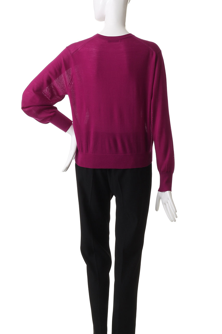 ANAYI(アナイ)｜スーパーFメリノクルーカーディガン/ピンク の通販