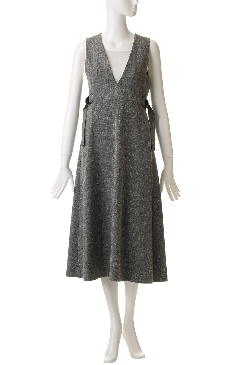 ANAYI(アナイ)｜ウールライクツィードジャンパーワンピース/グレー の