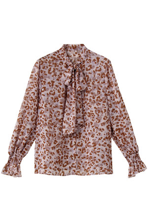 アナイ/ANAYIのレオパードPTリボンタイブラウス(110400/110403)