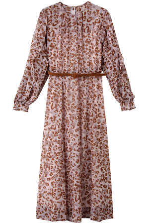 アナイ/ANAYIのレオパードPTフリルスリーブワンピース(110500/110503)