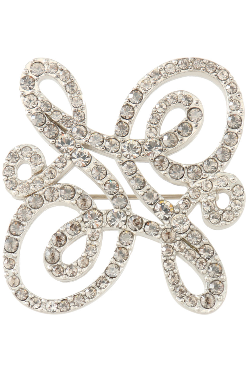 アナイ/ANAYIのロゴモチーフビジューブローチ(シルバー/10252718010-90-010)