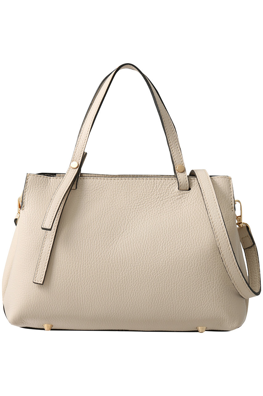 ANAYI Iシュリンク革2WAYハンドBAG (オフホワイト, 1) アナイ ELLE SHOP
