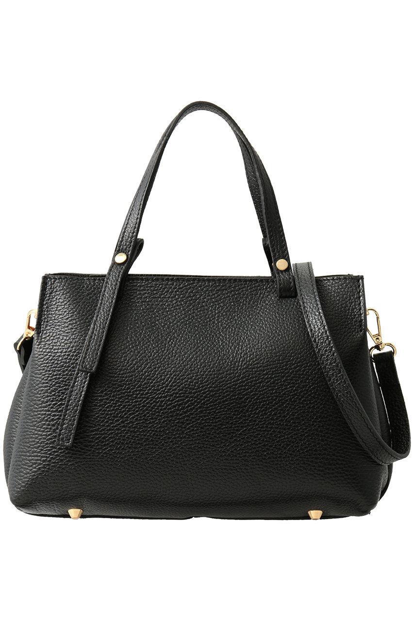 ANAYI Iシュリンク革2WAYハンドBAG (ブラック, 1) アナイ ELLE SHOP