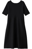 バックVネックシルエットワンピース