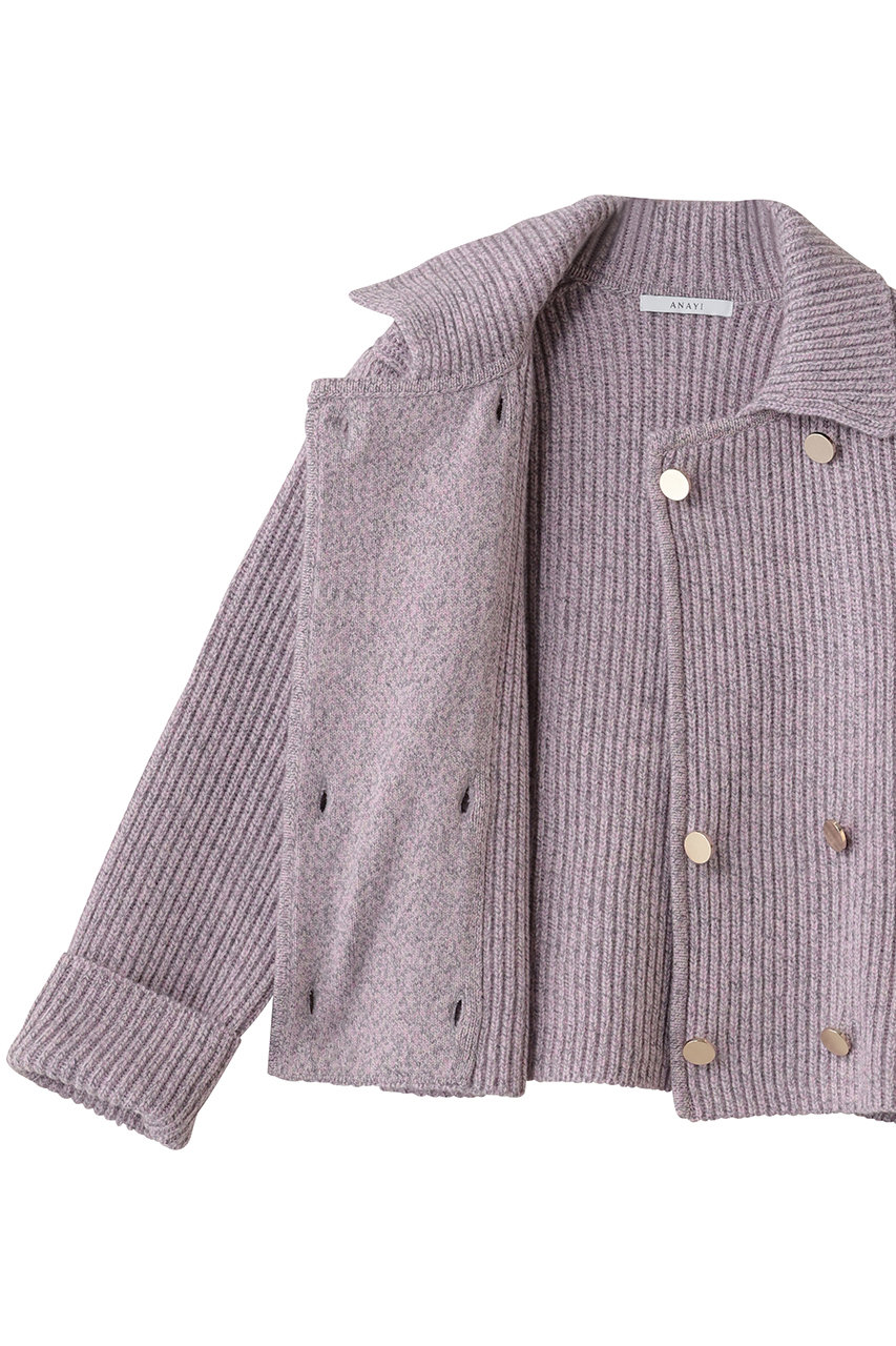 ANAYI(アナイ)｜カラーミックスボクシーJKカーディガン/ピンク の通販