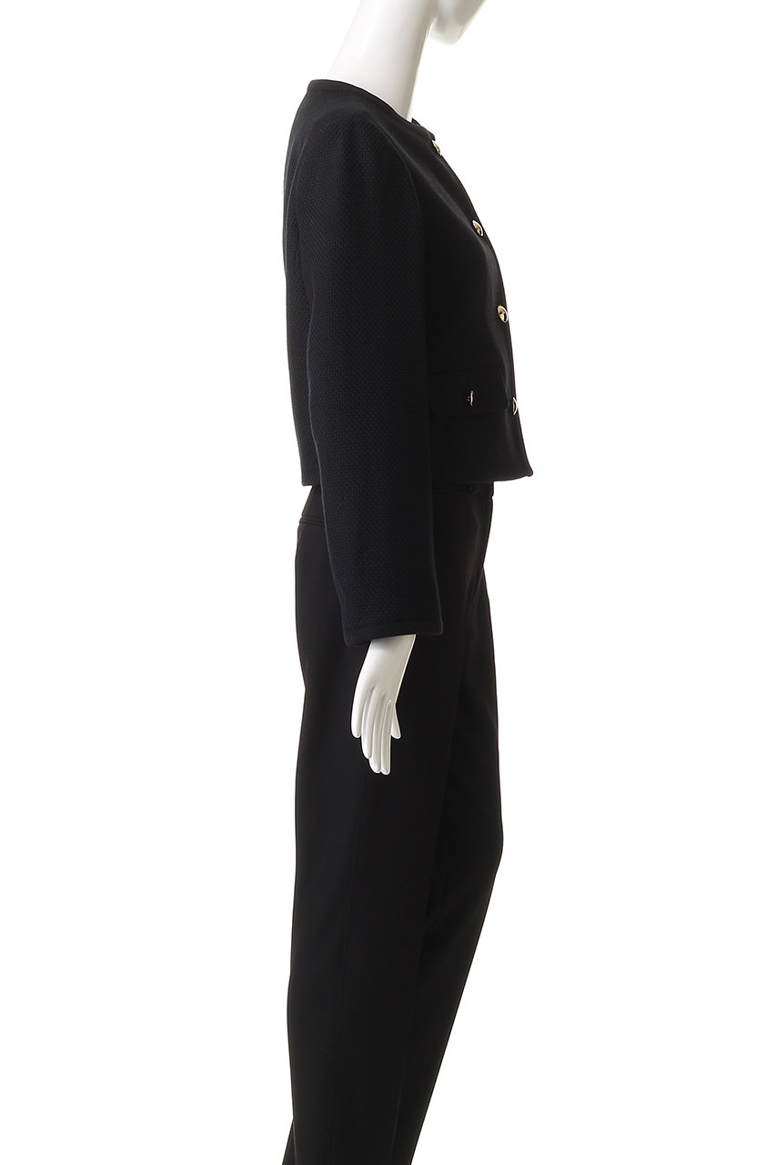 ANAYI(アナイ)｜ウールプリペラノーカラージャケット/オフホワイト の