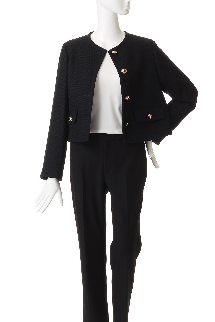 ANAYI(アナイ)｜ウールプリペラノーカラージャケット/オフホワイト の