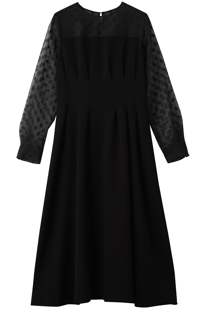 ANAYI シアードットコンビタックワンピース (ブラック, 38) アナイ ELLE SHOP ANAYI シアードットコンビタックワンピース (ブラック, 38) アナイ ELLE SHOP