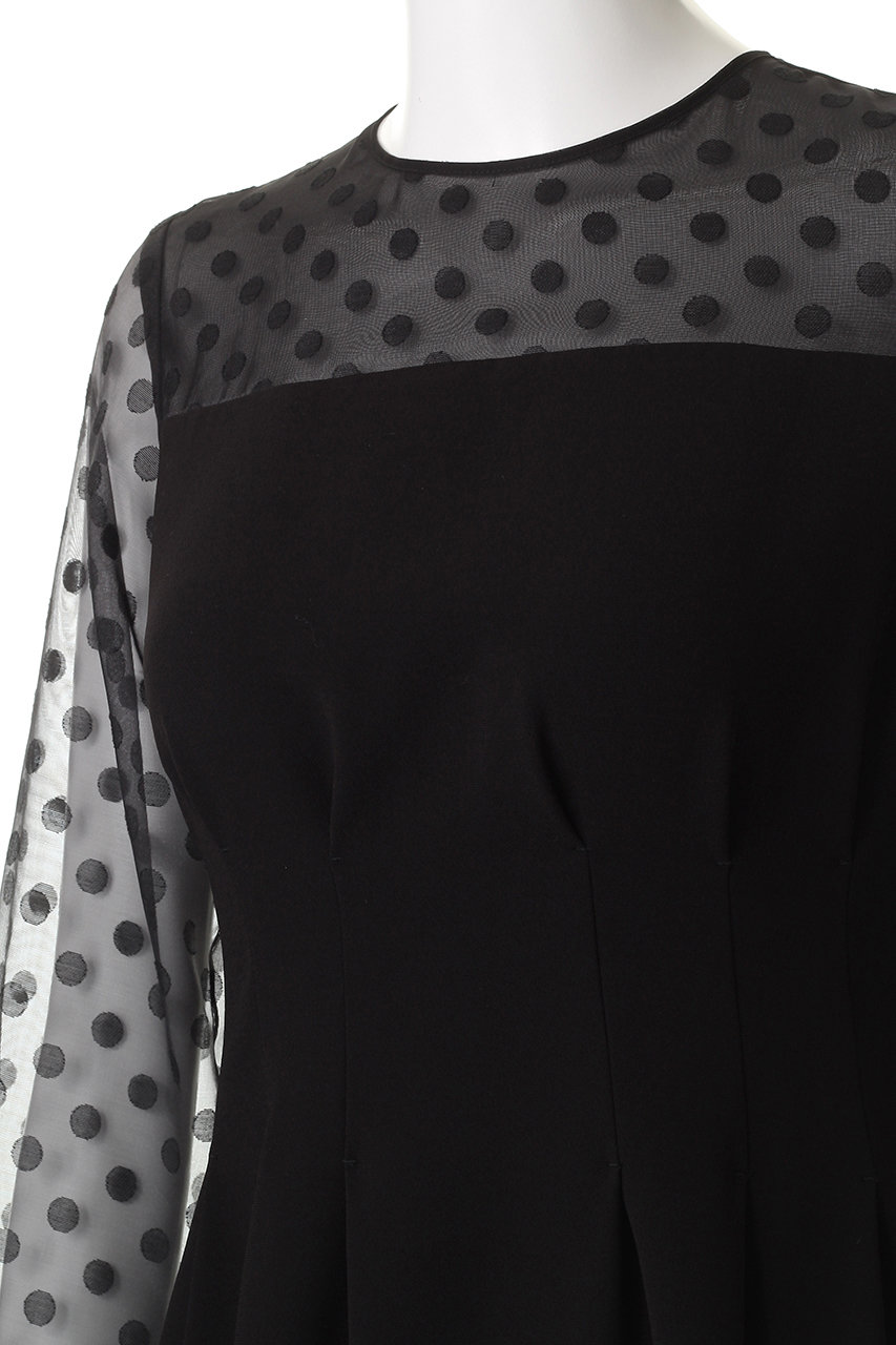 ANAYI(アナイ)｜シアードットコンビタックワンピース/ブラック の通販