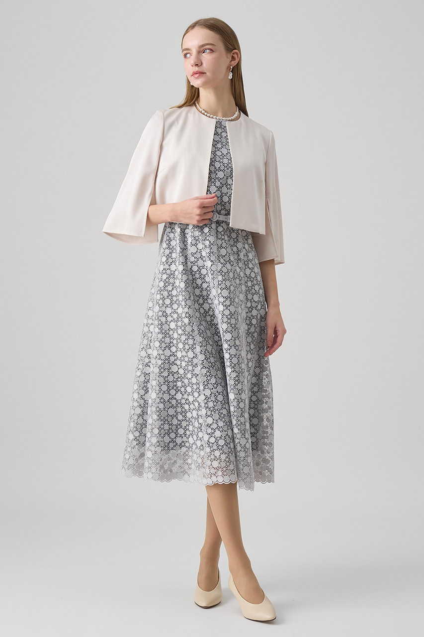 ANAYI トリアセサテンボレロジャケット ANAYI(アナイ)｜トリアセサテンボレロジャケット/アイボリー の通販