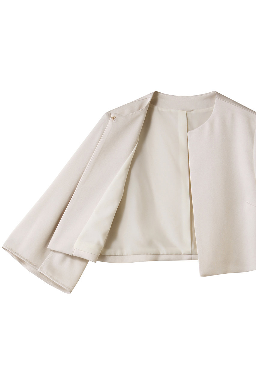 超美品⭐︎ANAYI ホワイト ボレロジャケット⭐︎38 Eternal Line 2024】トリアセサテンボレロ ジャケット