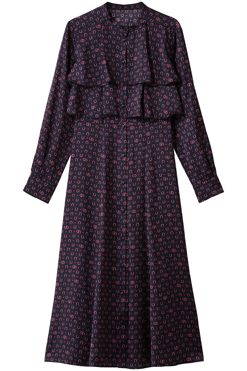 ANAYI ホースシューPTフリルワンピース (ネイビー, 38) アナイ ELLE SHOP ANAYI ホースシューPTフリルワンピース (ネイビー, 38) アナイ ELLE SHOP