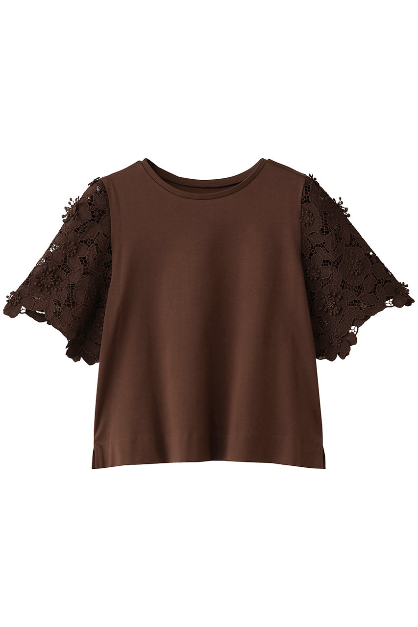 アナイ/ANAYIのコンパクトポンチスカラップ袖 プルオーバー(ブラウン/10252815170-81-380)