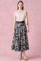 ブラッシュフラワープリントフレア スカート アナイ/ANAYI