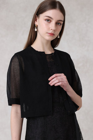 アナイ/ANAYIのハーフスリーブシアークルー カーディガン(110300/110303)