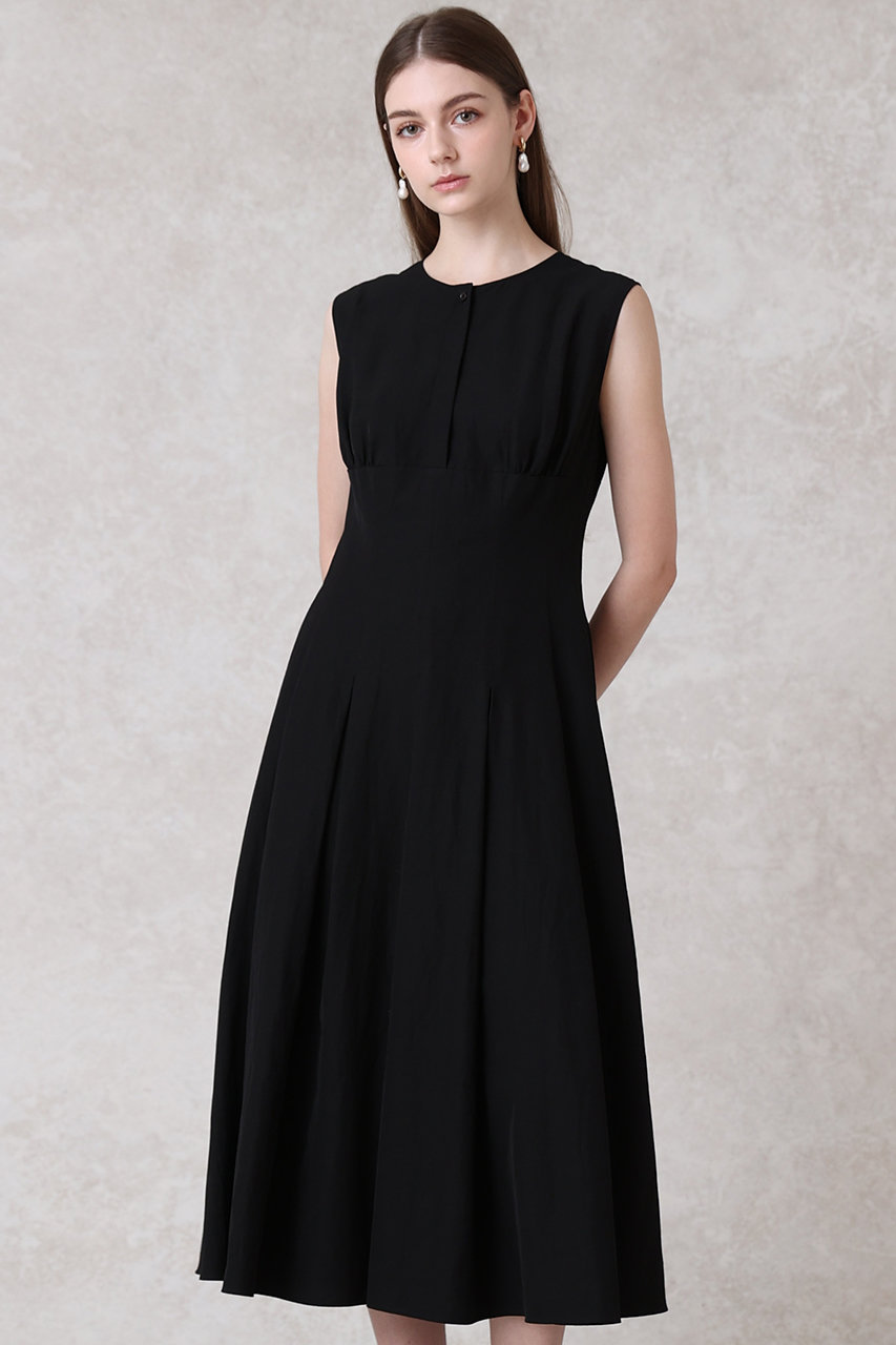 美品　 ANAYI 38 ノースリーブワンピース 黒白パターン ANAYI - アナイ 38 アートフラワープリントタック ワンピースの通販 by