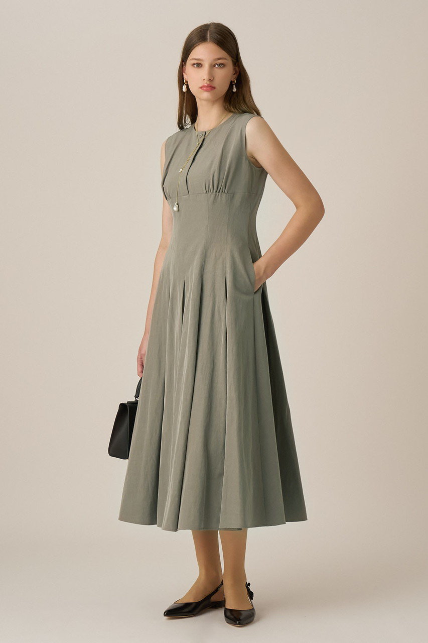 【美品】 ANAYI ペイズリー　ノースリーブ　ワンピース 38 ANAYI(アナイ)｜トリアセリネンノースリーブワンピース/ベージュ の
