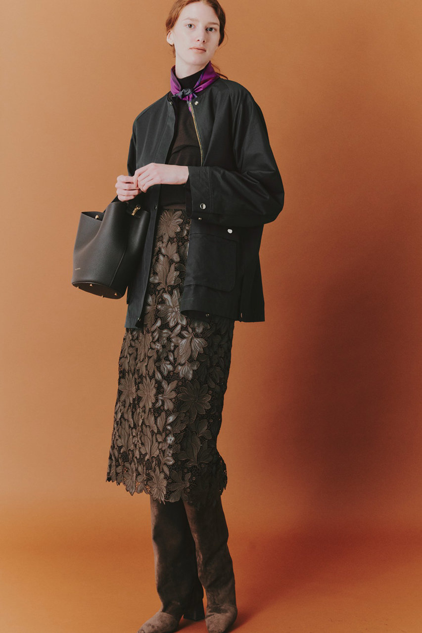 ANAYI(アナイ)｜コットンナイロンギャバ2WAYコート/カーキ の通販