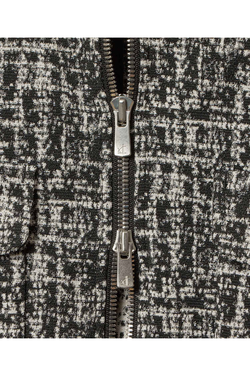 ANAYI(アナイ)｜ツイーディージャガードポケットブルゾン/ブラック の