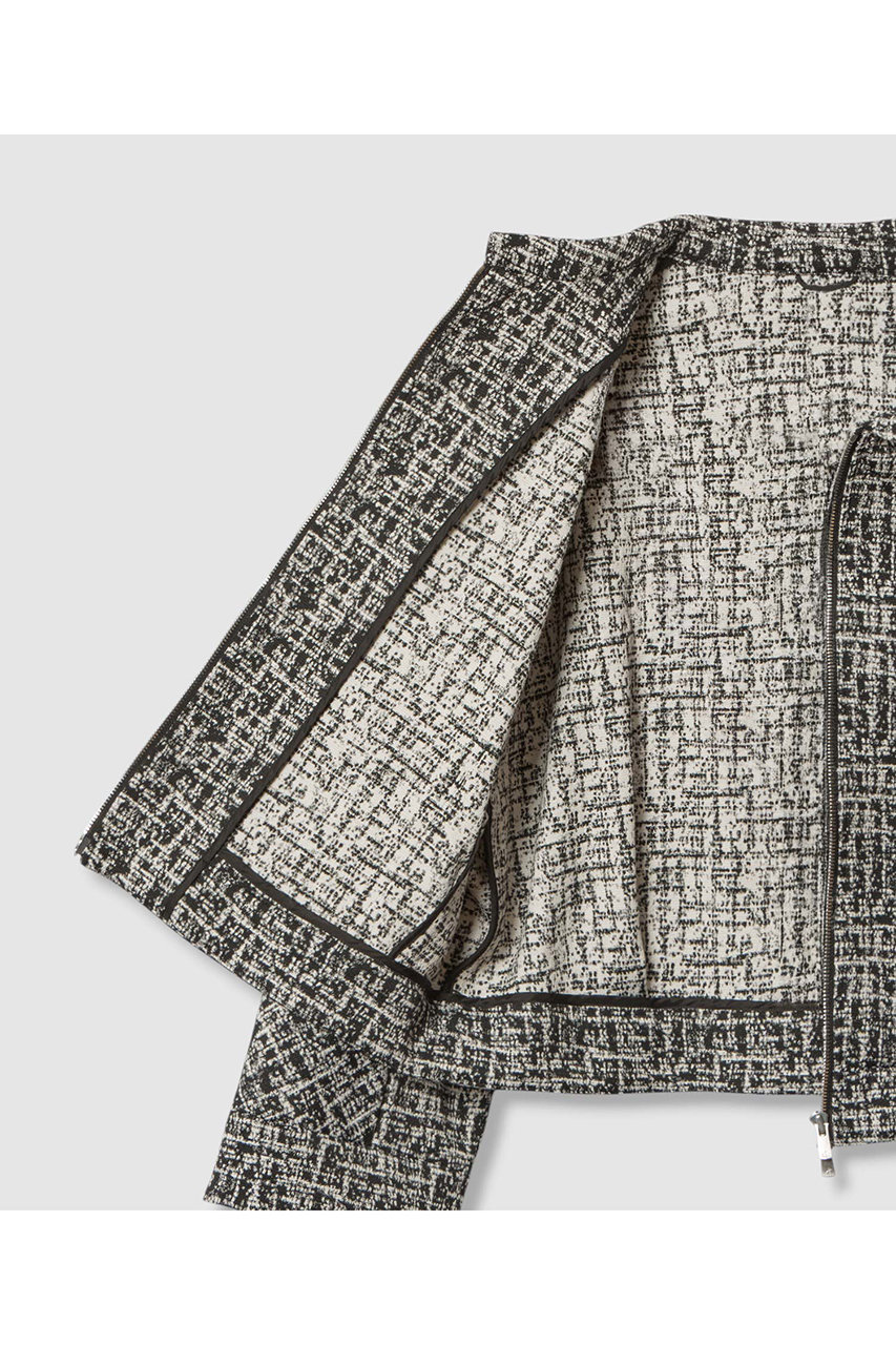 ANAYI(アナイ)｜ツイーディージャガードポケットブルゾン/ブラック の