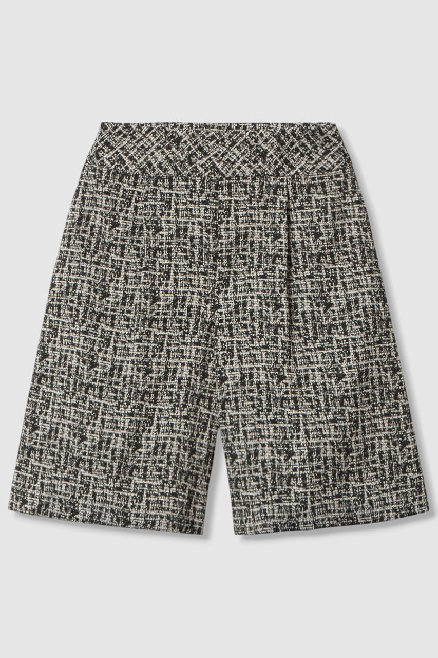 ツイーディージャガードキュロットパンツ