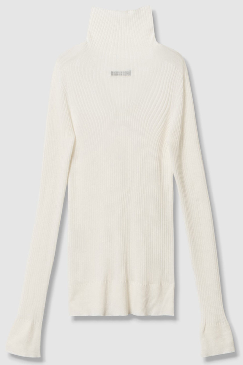 ANAYI(アナイ)｜シアーウールハイネック プルオーバー/オフホワイト の